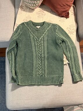 LL Bean cotton fisherman sweater